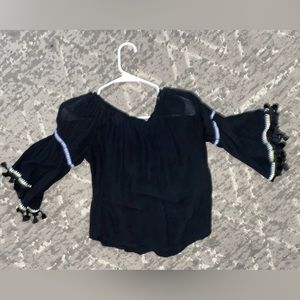 Womens off shoulder cropped top